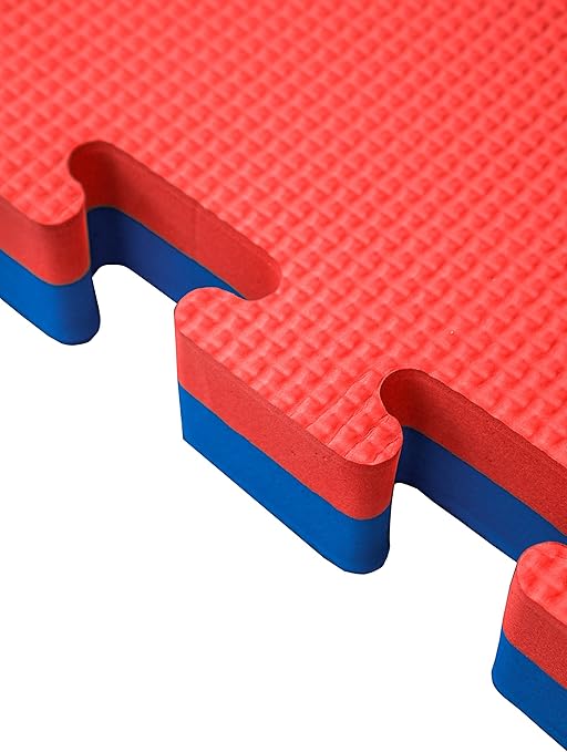 Tatami de judo bleu/rouge 4 cm antidérapant – vue produit 3