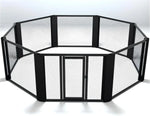 Cage de MMA hexagonale rouge/noir