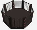 Cage de MMA hexagonale rouge/noir
