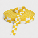 Rouleau de ceinture blanc et jaune à damier continu