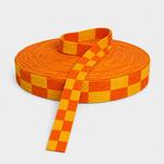 Rouleau de ceinture jaune et orange à damier continu