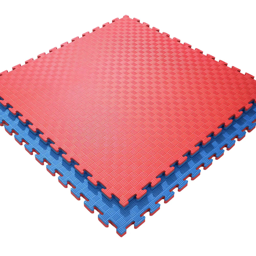 Tatami bleu/rouge 2,5 cm – design Five Stripes
